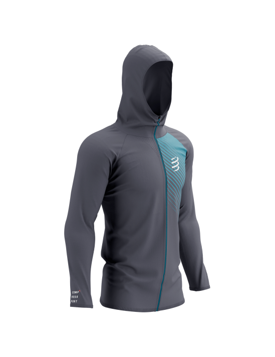 3D Thermo Seamless Hoodie Zip Magnet/Mosaic Blue