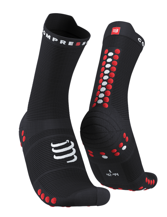 Pro Racing Socks V4.0 Run High - Black/Red
